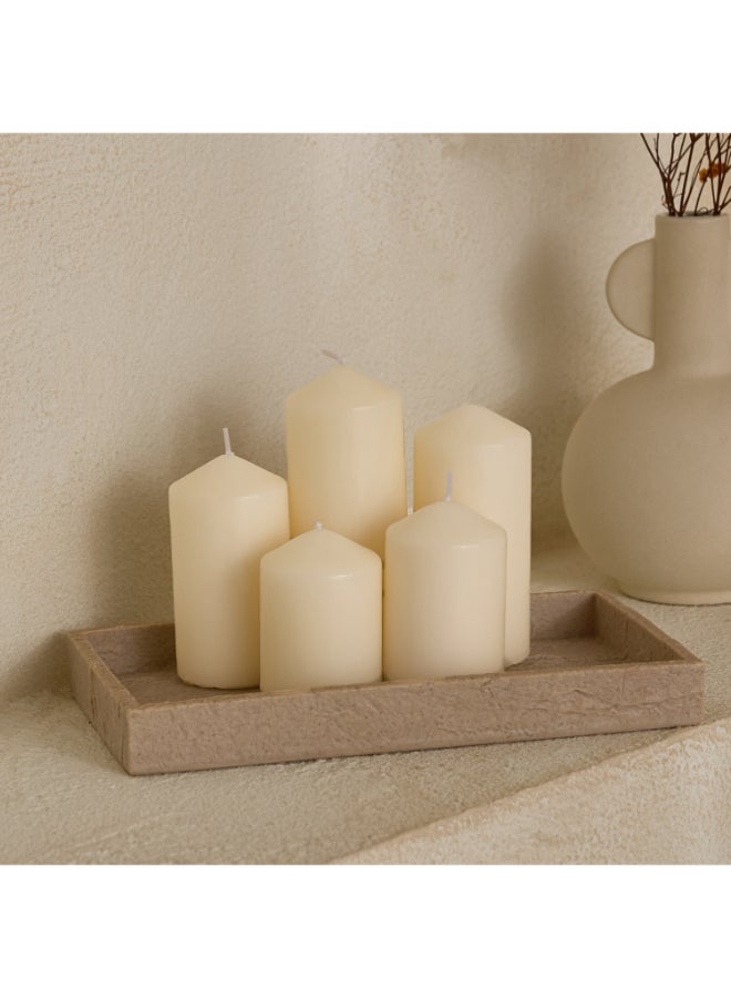 Home Box Luna 5-Piece Unscented Pillar Candle Set - Image 1